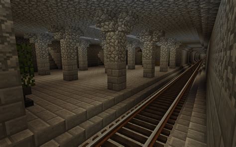 Minecraft - Underground Rails | Minecraft underground, Minecraft castle, Minecraft houses