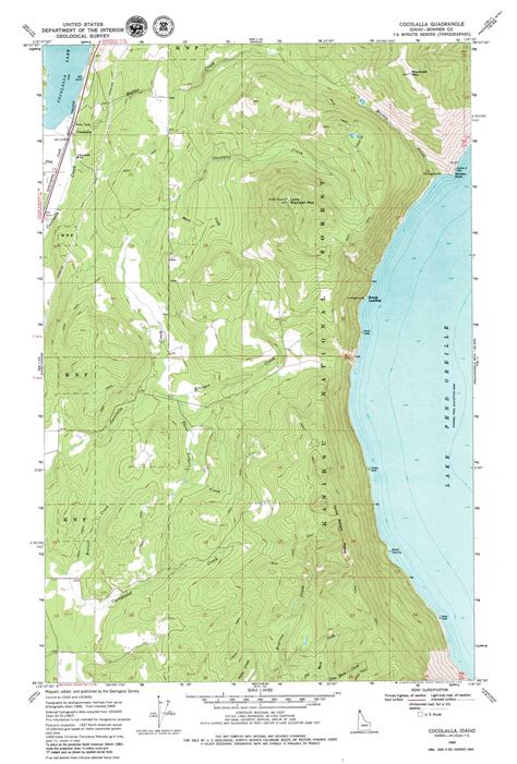 Cocolalla topographic map, ID - USGS Topo Quad 48116a5