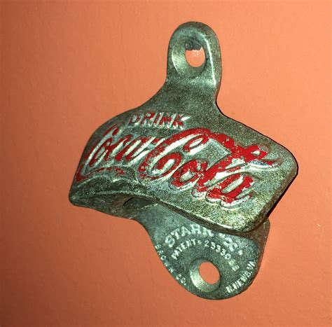 Vintage Coca Cola Bottle Opener; Starr X, Brown Co.; Cast Metal Wall Mount Coke Bottle Cap Opener