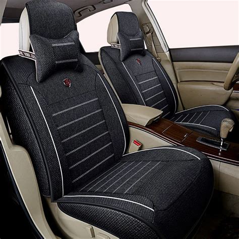 High quality linen Universal car seat cover for fiat 500 500x albea bravo ducato freemont linea ...