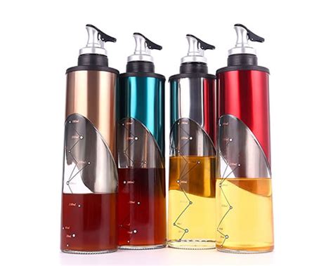 Olive Oil Measuring Dispenser | 650ml Best Glass Oil Bottle