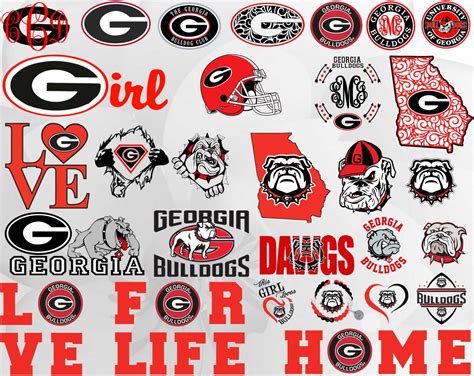 Georgia Bulldogs Svg, NCAA svg, NFL svg Football Svg Files, T-shirt design, Cut files, Print ...