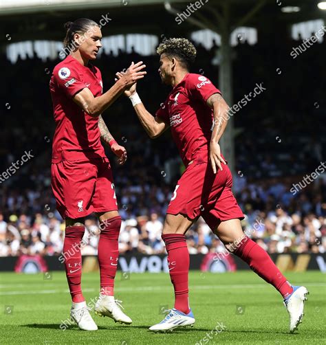 Goal Celebrations Darwin Nunez Liverpool During Editorial Stock Photo ...