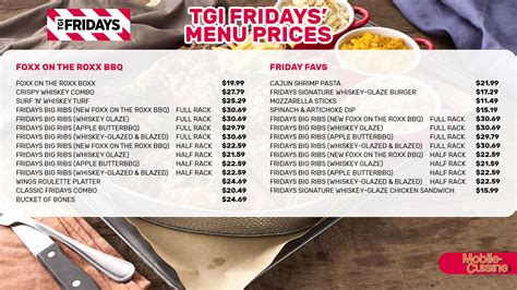 Updated TGI Fridays Menu Prices + Drink Menu (2024)