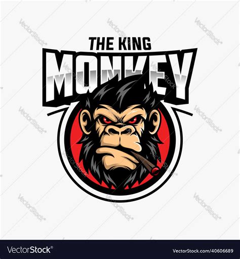 Awesome monkey logo Royalty Free Vector Image - VectorStock