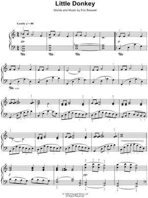 Little Donkey Sheet Music to download and print