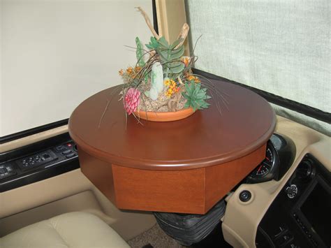 Steering Wheel Tables - See Our Work - RV Wood Design