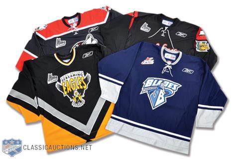 Lot Detail - Collection of 18 AHL, WHL, OHL, QMJHL Authentic Hockey Jerseys