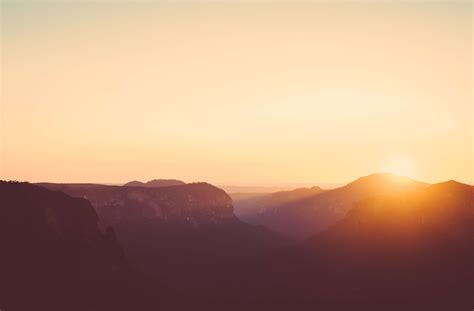 dawn, dust, landscape, mountains, nature, scenery, sunrise, sunset, twilight, yellow 4k ...