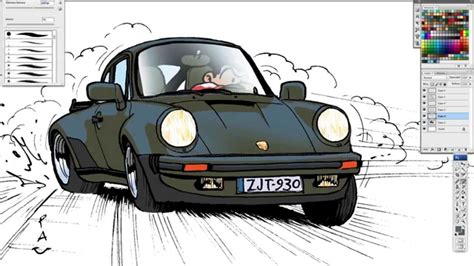 Pau- How to draw a Porsche 911 turbo (930) - YouTube