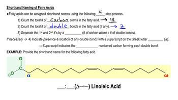 Fatty Acid Nomenclature | Channels for Pearson+