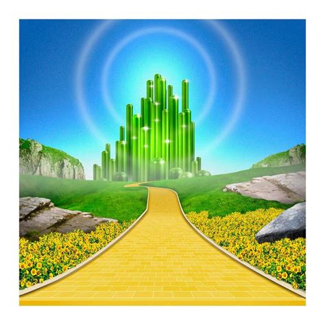 Wizard of Oz Emerald City Yellow Brick Road Photo Backdrop - Etsy | Yellow brick road, Emerald ...