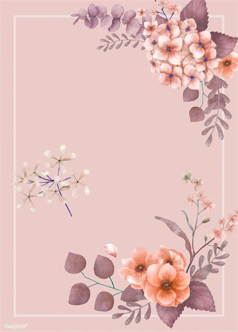 Pink themed floral wedding card | free image by rawpixel.com | Flower backgrounds, Flower ...