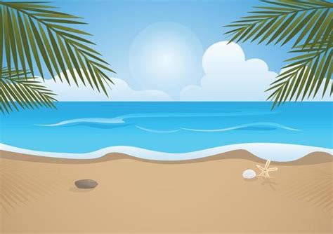 Beach Scene Vector Art, Icons, and Graphics for Free Download