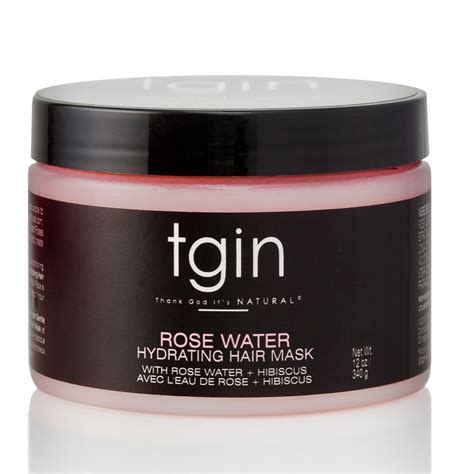 TGIN Rose Water Hydrating Hair Mask- 13oz | Natural Oil Bar