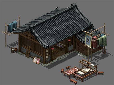 Song Dynasty-Architecture-Textile House 3D model