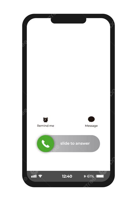 Iphone Calling Screen Transparent Mockup Vector, Iphone Calling Screen ...