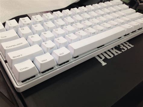 White KBC Poker 3 61keys Mechanical Keyboard Cherry MX Switches W/ PBT caps, Keyboard WOW