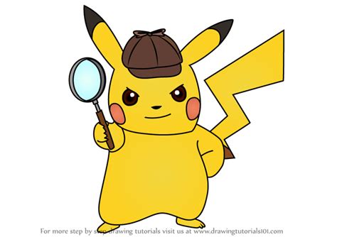 Learn How to Draw Detective Pikachu from Detective Pikachu (Detective ...