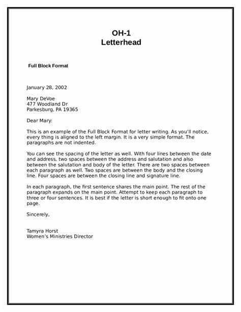 Format for A Business Letter New 2019 Block Letter format Fillable ...