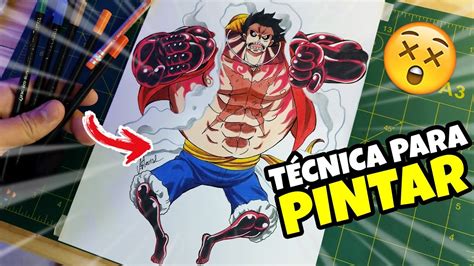 Como desenhar e colorir o LUFFY de ONE PIECE Gear 4 BOUND MAN #2 - YouTube