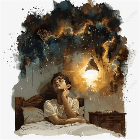 Middle Night Insomnia Composition, Character, Person, Human PNG ...