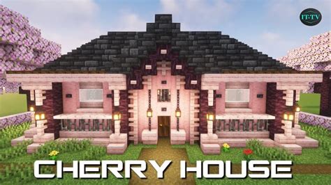 How To Build A CHERRY WOOD HOUSE In Minecraft - TUTORIAL | Minecraft ...