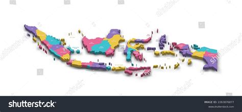 Indonesia Political Map Administrative Divisions Provinces Stock Vector ...