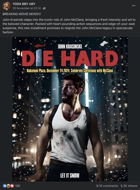 Is a John Krasinski Die Hard remake coming out in 2024? - Dexerto