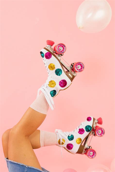 Roll Back to the 80s With a Pair of DIY Sequin Skates via Brit + Co ...