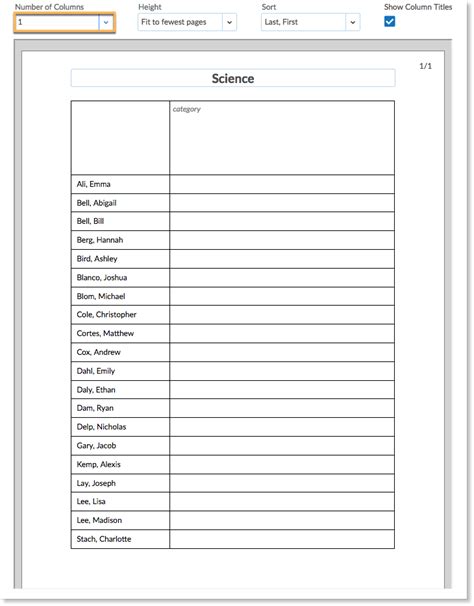 Printing a Student List | Edsby