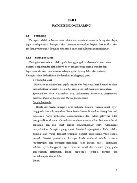 Patofisiologi Laring Faring | PDF