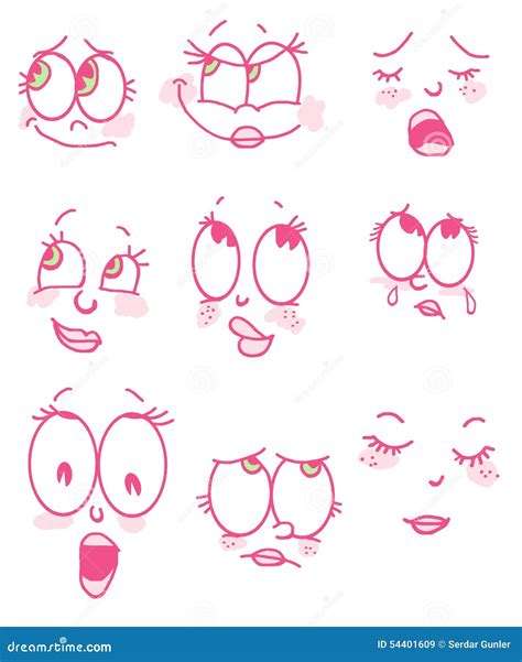 Cartoon Girl Face Drawing