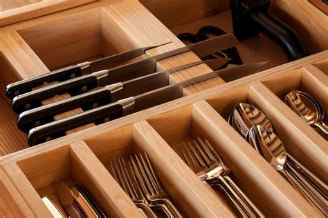Custom drawer organizer for knives and cutlery. | Drawer organisers ...