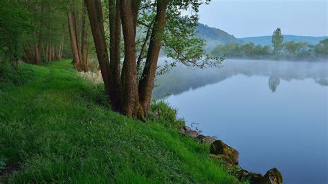 Lake Sylvenstein, Bavaria, Germany, landscape HD Wallpaper