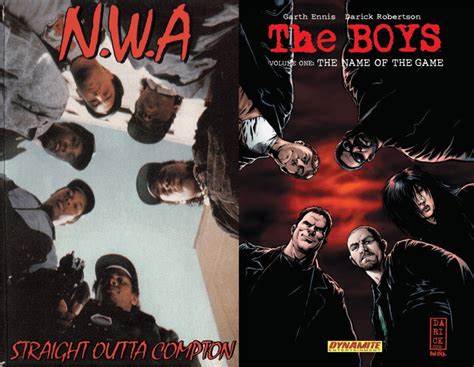 NWA straight outta compton album cover and The Boys #1 comic cover. Did anyone notist this? : r ...