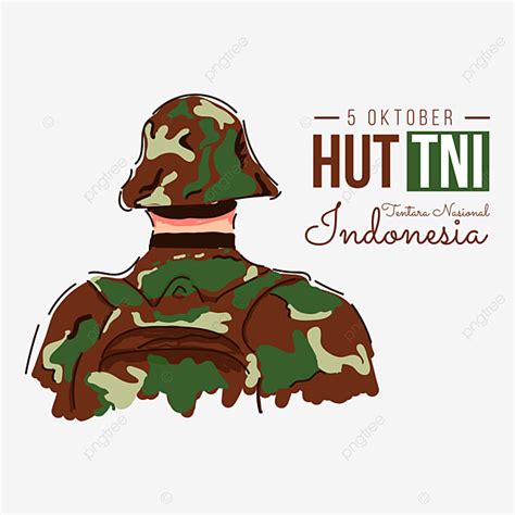 Military Uniform Vector Hd PNG Images, Hut Tni Tentara Nasional Indonesia With An Army Wearing ...