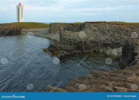 Lighthouse on Kalfshamarsvik Peninsula,Iceland,Europe Stock Image - Image of architecture ...