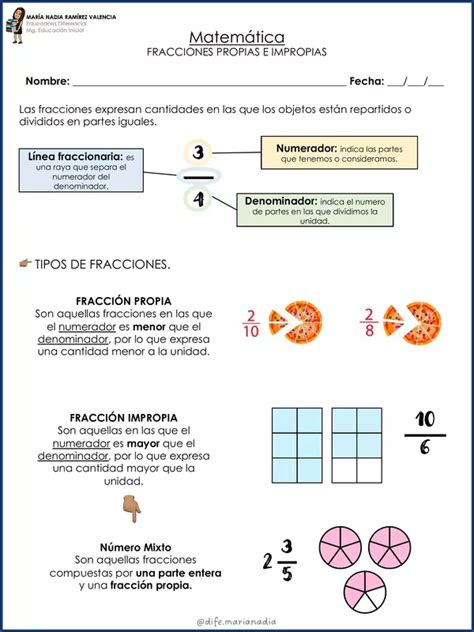 Fracciones propias e impropias | profe.social