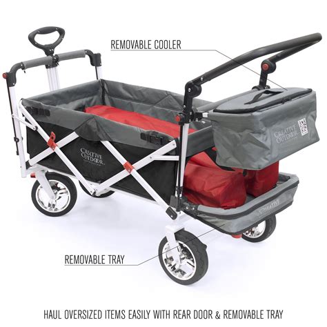 The SILVER SERIES Push Pull Folding Wagon comes standard with the ...