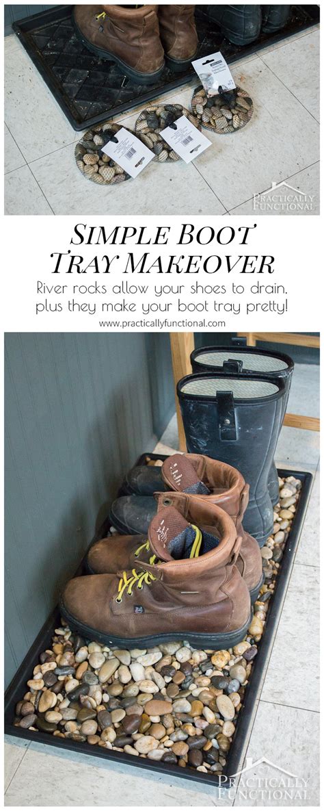 2 Minute Boot Tray Makeover With River Rocks – Practically Functional