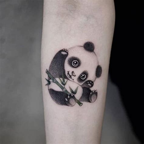 Cute Little Panda Tattoo for Forearm | Panda tattoo, Cute animal tattoos, Girly tattoos