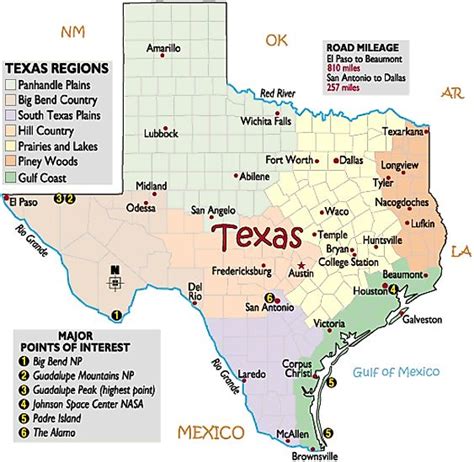 Texas Major Cities Map