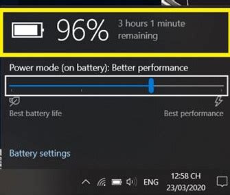 Predicting the battery life of Windows laptop battery is never accurate ...