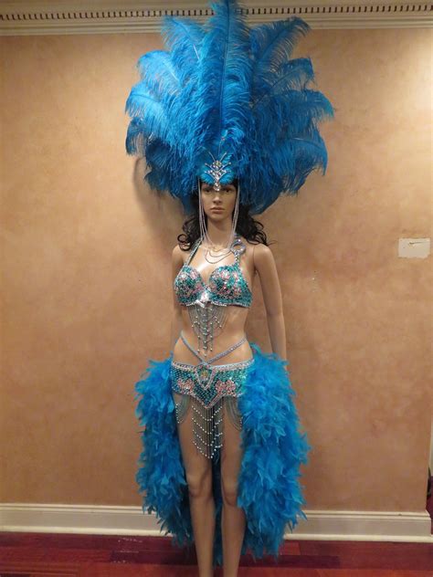 Carnival Festival Costume Samba Showgirl Beading Feathers | Etsy