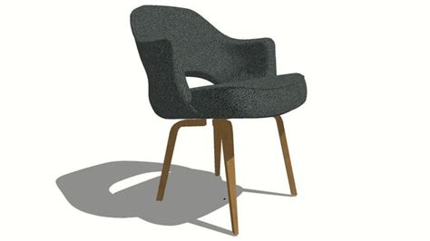 Large preview of 3D Model of Saarinen Executive Dining Chair with Arms | Oversized chair living ...