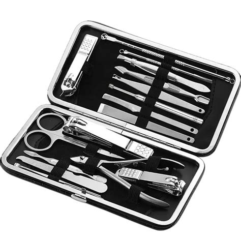 Aliexpress.com : Buy 1Set/16Pcs portable stainless steel nail clippers set Stainless Steel Nail ...