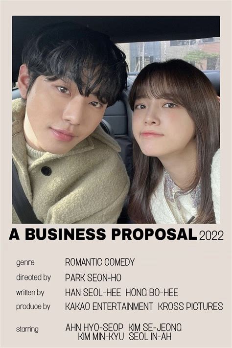 A business proposal kdrama minimalist poster in 2022 | Business proposal, Kdrama, Comedy genres