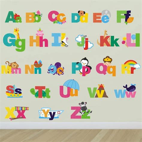 picture alphabet wall stickers by mirrorin | notonthehighstreet.com