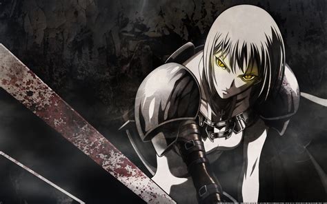 Clare's Battle Stance - HD Claymore Wallpaper